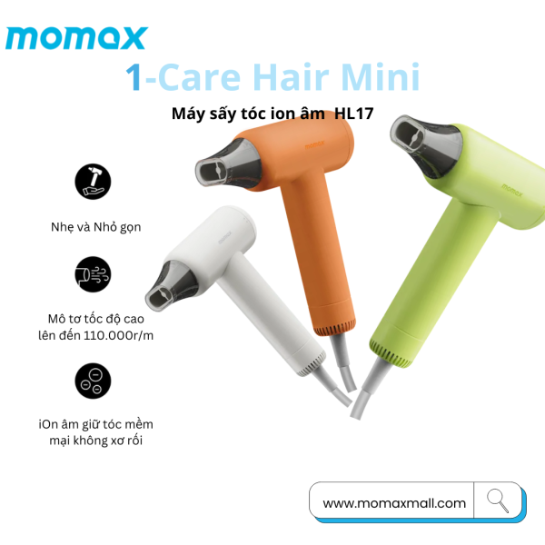 Máy sấy tóc ion âm Momax 1-Care Hair Mini HL17